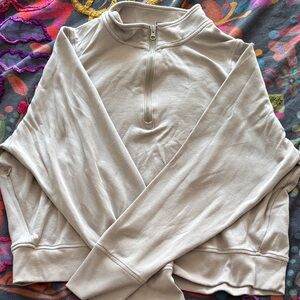 Danskin Women's Cream Half-Zip Jacket